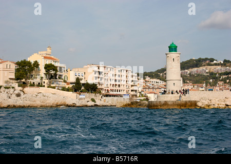Eingang zum Hafen von Cassis Provence Frankreich Stockfoto