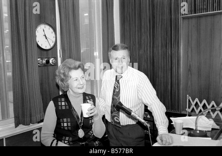 Die BBC verärgert Frau Barbara Castle auf Jimmy Young zeigen auch Dr. B. Lewis. Januar 1975 75-00017-003 Stockfoto