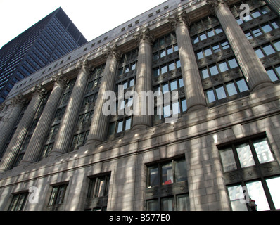 Chicago City Hall. West Randolph Street North LaSalle Street überqueren. Die Schleife. Chicago. Illinois. USA Stockfoto