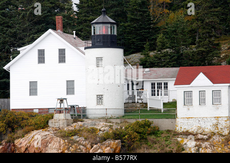 Bass-Hafen-Leuchtturm in der Nähe von Bar Harbor, Maine, USA Stockfoto