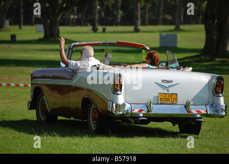 Chevrolet Bel Air Convertible 1956 Rückansicht Stockfoto