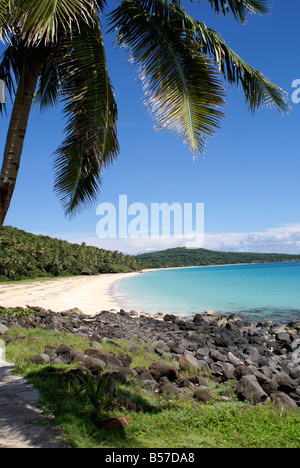 Unberührte weiße Sand Caribbean Beach auf Big Corn Island, Nicaragua, Mittelamerika Stockfoto