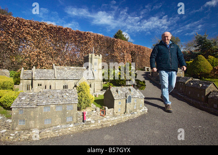 Corfe Castle Modell Dorf, Isle of Purbeck, Dorset, England, UK Stockfoto