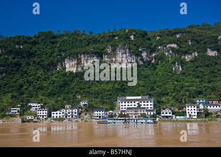 XiLing Schlucht Yangzi Fluss Sandouping bis Yichang flussabwärts von drei Schluchten Damm China JMH3454 Stockfoto