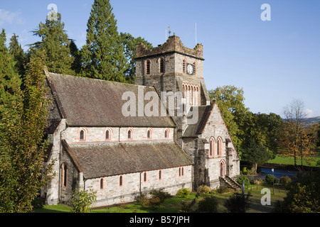 St. Mary's Parish Church 1873 in ländlichen Dorf. Betws-y-Coed Conwy Wales UK Großbritannien. Stockfoto