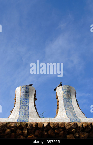 Park Güell Güell Garten Komplex von Antoni Gaudí in Gràcia Viertel von Barcelona-Katalonien-Spanien Stockfoto