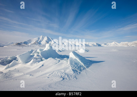 Billefjord, Svalbard, Spitzbergen, Arktis, Norwegen, Skandinavien, Europa Stockfoto