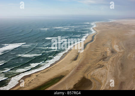 Luftaufnahme des Skeleton Coast, Namibia, Afrika Stockfoto