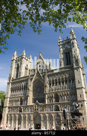 Fassade des Nidarosdomen Og Cathedral, Trondheim, Norwegen, Skandinavien, Europa Stockfoto