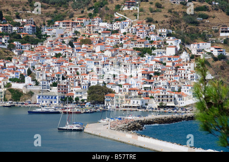 Skopelos-Stadt, Skopelos, Sporaden, griechische Inseln, Griechenland, Europa Stockfoto