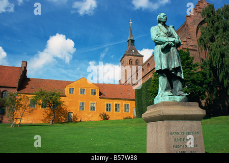 Statue der Hans Christian Andersen Odense Fyn Dänemark Scandinavia Europa Stockfoto