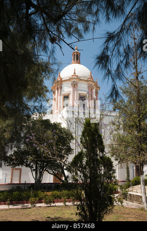Iglesia San Pedro, die Hauptkirche in Mineral de Pozos (Pozos), ein UNESCO-Weltkulturerbe, Bundesstaat Guanajuato, Mexiko Stockfoto