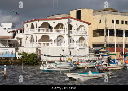 Belize Hafen Stadt Belize Belize Mittelamerika Stockfoto