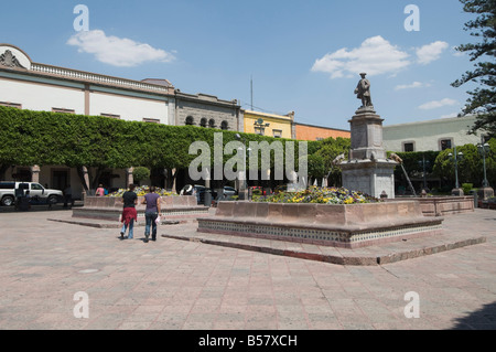 Plaza De La Independencia (Plaza de Armas) in Santiago de Querétaro (Querétaro), ein UNESCO-Weltkulturerbe, Queretaro Zustand Stockfoto