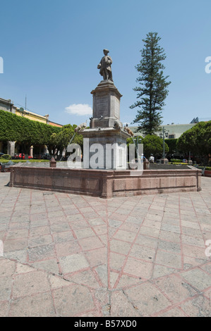 Plaza De La Independencia (Plaza de Armas) in Santiago de Querétaro (Querétaro), ein UNESCO-Weltkulturerbe, Queretaro Zustand Stockfoto