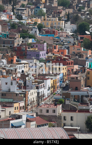 Farbenfrohe Gebäude, Guanajuato, Bundesstaat Guanajuato, Mexiko, Nordamerika Stockfoto