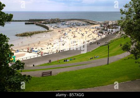 Die Cobb und Strand von Lyme Regis, Dorset, England, Vereinigtes Königreich, Europa Stockfoto