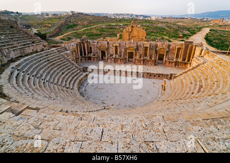 Das Theater, Jerash, eine römische Stadt der Dekapolis, Jordanien, Naher Osten Stockfoto