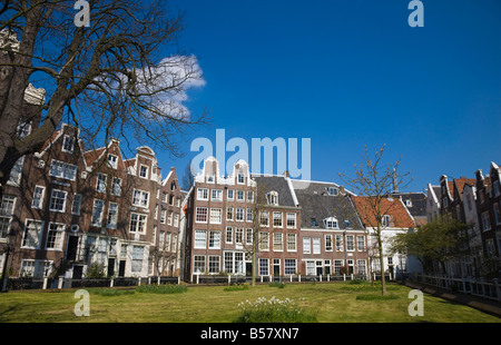 Begijnhof, einem schönen Platz des 17. und 18. Jahrhundert beherbergt, Amsterdam, Niederlande, Europa Stockfoto