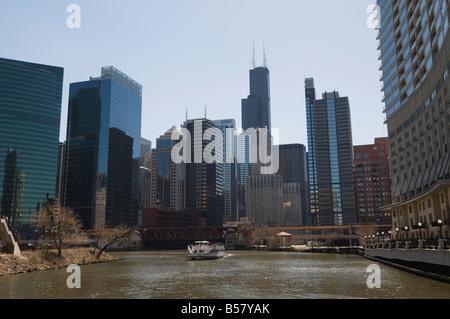 Chicago River, Chicago, Illinois, Vereinigte Staaten von Amerika, Nordamerika Stockfoto