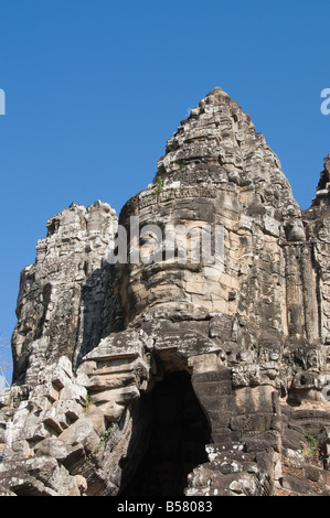 South Gate Eingang zum Angkor Thom, Angkor, UNESCO-Weltkulturerbe, Siem Reap, Kambodscha, Indochina, Südostasien, Asien Stockfoto