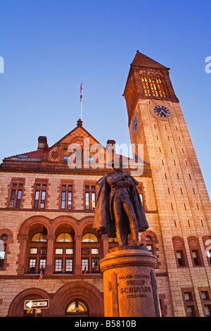 Generalmajor Philip Schuyler Statue, Albany City Hall, New York State, Vereinigten Staaten von Amerika, Nordamerika Stockfoto