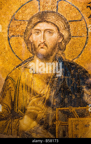 Mosaik des Christus in Aya Sofya (Sancta Sophia), UNESCO-Weltkulturerbe, Sultanahmet, Istanbul, Türkei, Europa Stockfoto