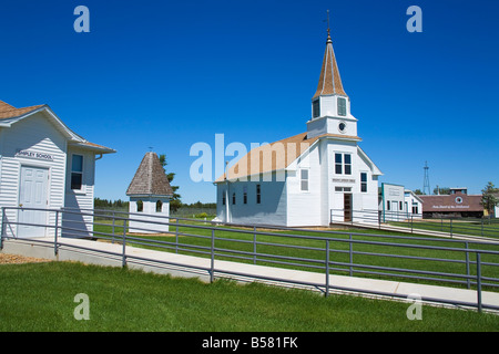 Ridgeway lutherische Kirche, Prairie Outpost Park, Dickinson, North Dakota, Vereinigte Staaten von Amerika, Nordamerika Stockfoto