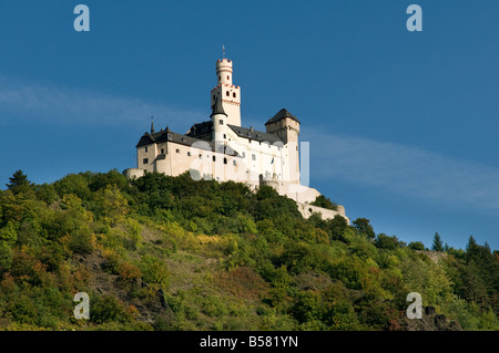 Marksburg Burg Braubach am Rhein, Deutschland, stammt aus dem 13. C. Stockfoto