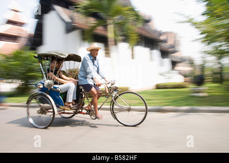 Zyklus Rickshaw, Chiang Mai, Thailand, Südostasien, Asien Stockfoto