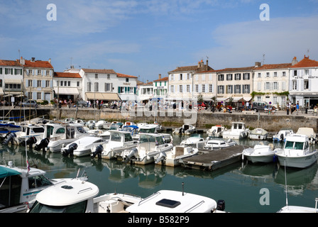 Hafen Sie bei La Flotte, Ile de Re, Charente-Maritime, Frankreich, Europa Stockfoto