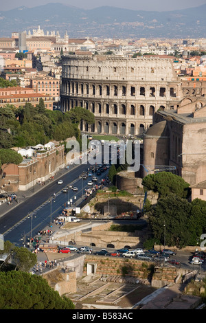 Blick vom Altare della Patria Kolosseum, Rom, Latium, Italien, Europa Stockfoto