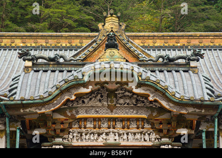 Haupthalle, Tosho-gu Schrein, Nikko, zentralen Honshu (Chubu), Japan, Asien Stockfoto