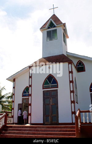 Ebeneezer Baptist Church auf Big Corn Island, Nicaragua, Mittelamerika Stockfoto