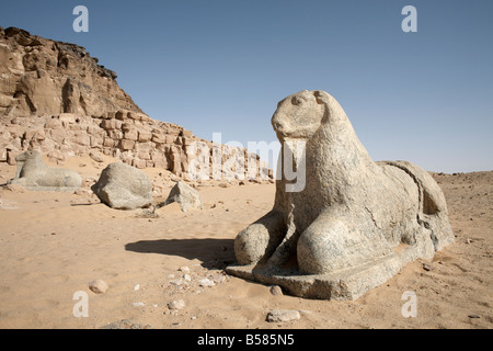 Der Tempel des Amun und der Heilige Berg des Jebel Barkal (Gebel Barkal), UNESCO-Weltkulturerbe, Karima, Sudan, Afrika Stockfoto