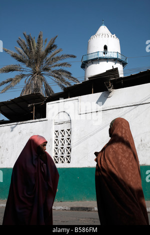 Die Hamoudi Moschee im Europaviertel von Dschibuti-Stadt, Djibouti, Afrika Stockfoto