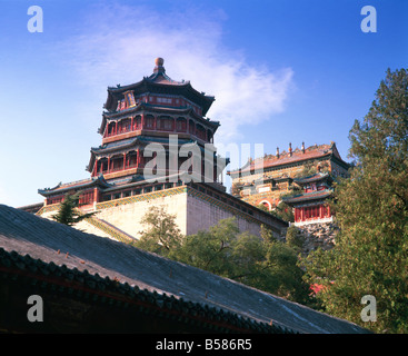 Sommer Schlosspark, Sommerpalast, UNESCO World Heritage Website, Peking, China, Asien Stockfoto