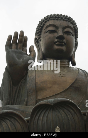 Der Big Buddha Statue, Monastery Po Lin, Lantau Island, Hong Kong, China, Asien Stockfoto
