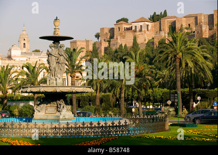 General Torrijos Square und Alcazaba, Malaga, Andalusien, Spanien, Europa Stockfoto