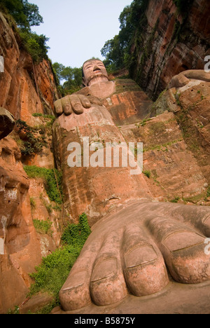 Riesenbuddha, UNESCO-Weltkulturerbe, Leshan, Sichuan, China, Asien Stockfoto