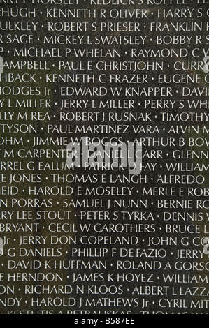 Vietnam Veterans Memorial Wall, Washington D.C. (District Of Columbia), Vereinigte Staaten von Amerika, Nordamerika Stockfoto