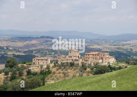 Typischer Blick auf die toskanische Landschaft, Le Kreta (The Kreta), Toskana, Italien, Europa Stockfoto