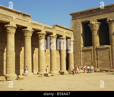 Tempel des Horus Edfu Ägypten Nordafrika Afrika Stockfoto