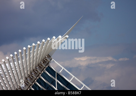 Die Flügel der Calatrava in Downtown Milwaukee Südansicht des Kunstmuseums Milwaukee Public am Ufer des Lake Michigan Stockfoto