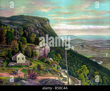 Blick vom Lookout Mountain Tennessee 1883 Stockfoto