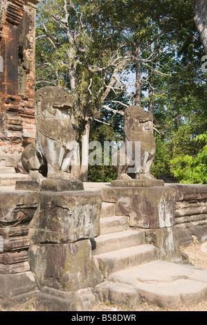 Preah Ko Tempel, AD879, Roluos-Gruppe, in der Nähe von Angkor, UNESCO-Weltkulturerbe, Siem Reap, Kambodscha, Indochina, Südost-Asien Stockfoto