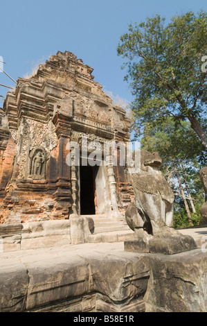 Preah Ko Tempel, AD879, Roluos-Gruppe, in der Nähe von Angkor, UNESCO-Weltkulturerbe, Siem Reap, Kambodscha, Indochina, Südost-Asien Stockfoto