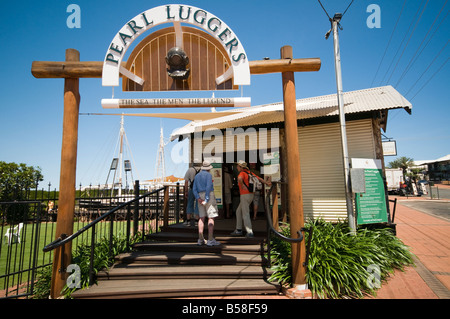 Pearl-Loggern eine Darstellung der historischen perlenden Schiffe und Ausrüstung Broome Western Australia Stockfoto