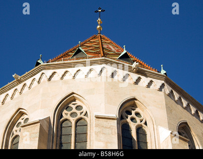 Matyas Kirche, Schloss-Hügel, Buda, Altstadt, Budapest, Ungarn Stockfoto