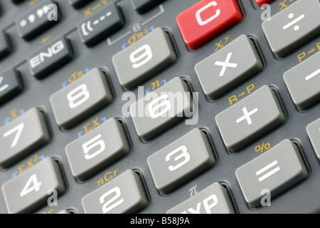 Nahaufnahme einer Rechner-Tastatur Stockfoto